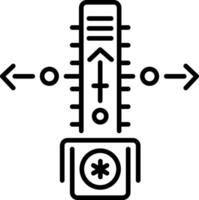 Weather barometer icon in linear style vector