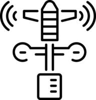 A line style icon of wind sensor vector