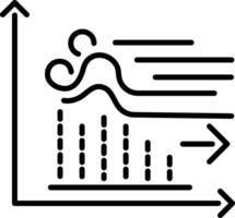 Wind speed icon in linear style vector