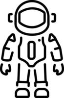 Astronaut character icon in linear style vector