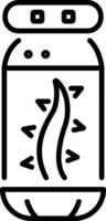 Alien capsule icon in linear style vector