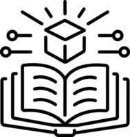 Augmented reality icon in linear style vector