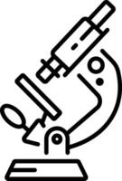 Microscope icon in linear style vector