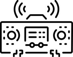 A linear style icon of a sound system vector