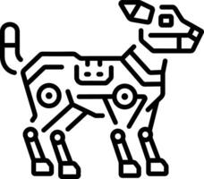 A line style icon of robot dog vector