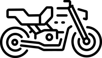 Motorcycle icon in linear style vector