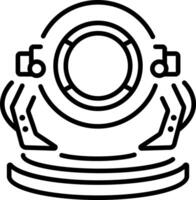 Portal door icon in linear style vector