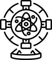 Quantum gate icon in linear style vector