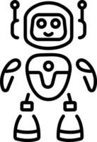 A line style icon of ai robot vector