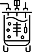 Bioreactor icon in linear style vector