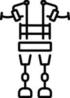 Exoskeleton icon in linear style vector