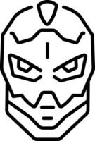 Hacker mask icon in linear style vector