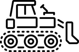 A line style icon of bulldozer vector