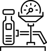 Machine calibration icon in line style vector