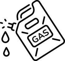 Jerry can icon in linear style vector