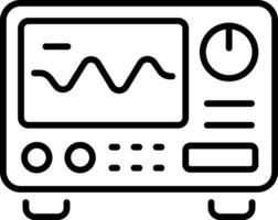 Oscilloscope icon in linear style vector