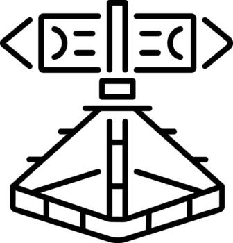 prisma polo icono en lineal estilo vector