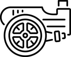 Turbocharger icon in linear style vector