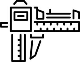A line style icon of vernier caliper vector