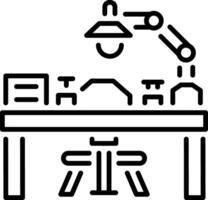 A line style icon of workbench vector