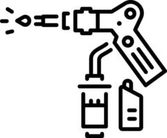 A line style icon of welding torch vector