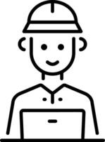 A line style icon of software engineering vector