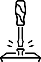 A line style icon of a screwdriver vector