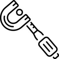 Screw gauge icon in linear style vector