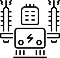 Transformer icon in linear style vector