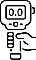 Thermal camera icon in linear style vector