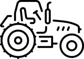 Tractor icon in linear style vector