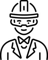 Civil engineer icon in linear style vector