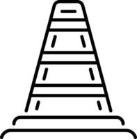 A line style icon of traffic cone vector