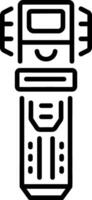 A line style icon of a flashlight vector