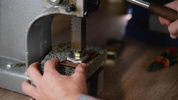 Embossing Leather. Crafting Unique Patterns with Precision video