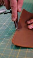 Measuring Leather Edges with a Compass for Precision video