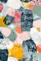 Abstract colorful shapes and patterns creating a vibrant artistic composition photo