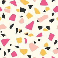 Pastel Shapes Pattern with Random Geometric Elements vector