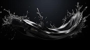 collision water splash black photo