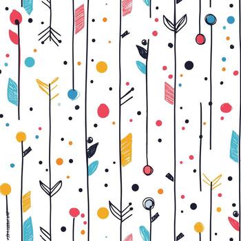 resumen modelo con vistoso flechas y guiones en blanco vector