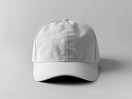 White cap mockup on a plain background photo
