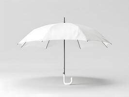 Realistic blank opened umbrella mockup for design presentations photo