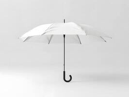 Empty opened umbrella mockup with neutral background photo