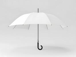 white umbrella on a gray background photo