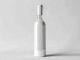 A white bottle with a white lid on a white surface photo