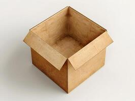 Customizable Square Cardboard Box Mockup for Product Presentation photo