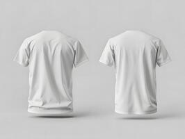 White t - shirt mockup template on gray background photo