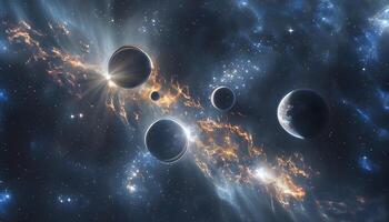 An image of planets in space photo