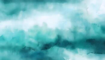 A watercolor painting of a blue sky and clouds photo