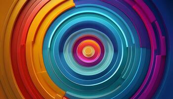 Colorful abstract background with a circular design photo